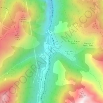 Mapa topográfico Jouliane, altitud, relieve