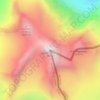 Mapa topográfico Cerro Tronador, altitud, relieve