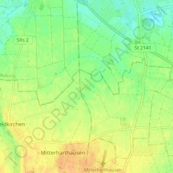 Mapa topográfico Lindloh, altitud, relieve