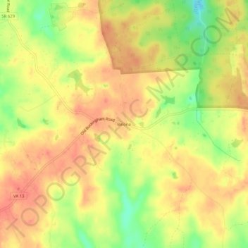 Mapa topográfico Belona, altitud, relieve