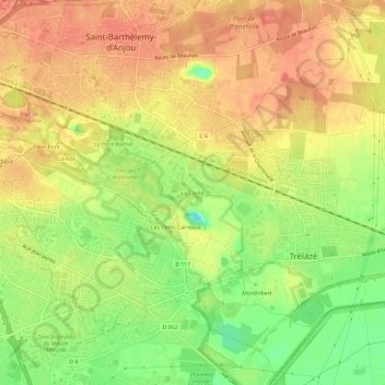 Mapa topográfico La Clarté, altitud, relieve