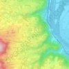 Mapa topográfico Fontachard, altitud, relieve