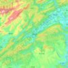 Mapa topográfico Jiange County, altitud, relieve