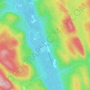Mapa topográfico Lac-Lasalle, altitud, relieve