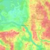Mapa topográfico Кострома, altitud, relieve