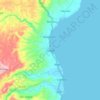 Mapa topográfico Sogod, altitud, relieve
