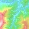 Mapa topográfico Malhada das Cilhas, altitud, relieve