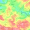 Mapa topográfico Kergoat, altitud, relieve