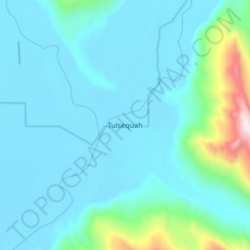 Mapa topográfico Tulsequah, altitud, relieve