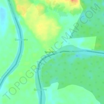 Mapa topográfico Tercer Milenio, altitud, relieve