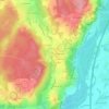 Mapa topográfico Les Valettes, altitud, relieve