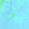 Mapa topográfico New Hope Landing, altitud, relieve