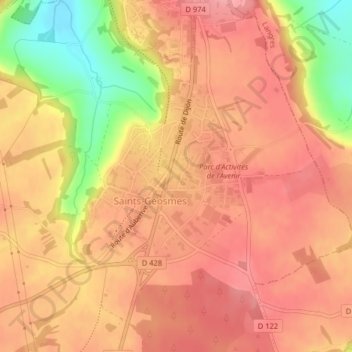 Mapa topográfico Le Canar, altitud, relieve