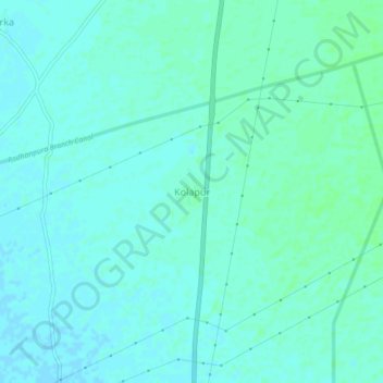 Mapa topográfico Kolapur, altitud, relieve