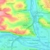 Mapa topográfico Kareth, altitud, relieve