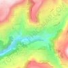 Mapa topográfico Hdayneh, altitud, relieve