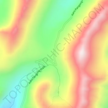 Mapa topográfico Chang La, altitud, relieve
