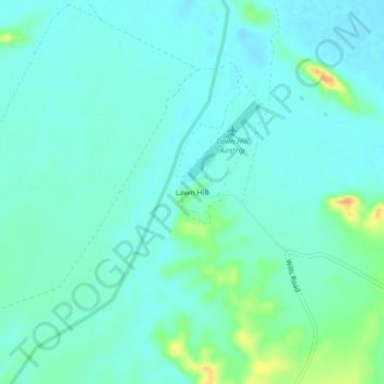 Mapa topográfico Lawn Hill, altitud, relieve
