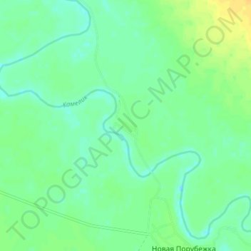 Mapa topográfico Еремино, altitud, relieve