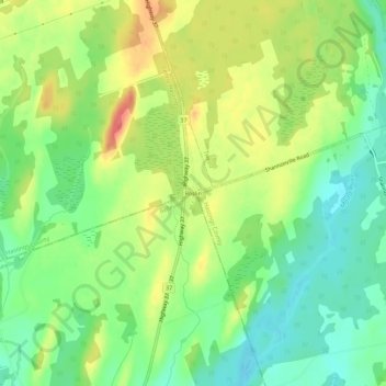 Mapa topográfico Roslin, altitud, relieve