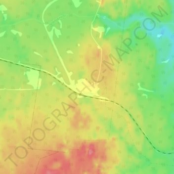 Mapa topográfico Юра, altitud, relieve