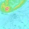 Mapa topográfico Guigang, altitud, relieve