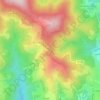 Mapa topográfico Col du Chêne, altitud, relieve