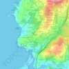 Mapa topográfico A Vesada, altitud, relieve