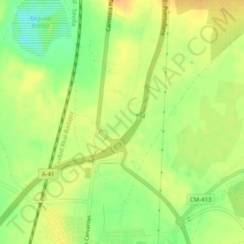 Mapa topográfico Huerta de Villa, altitud, relieve