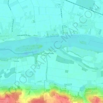 Mapa topográfico Le Mouton, altitud, relieve