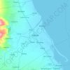 Mapa topográfico Malinao, altitud, relieve
