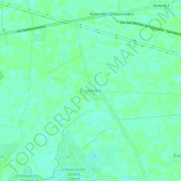 Mapa topográfico Barranca, altitud, relieve