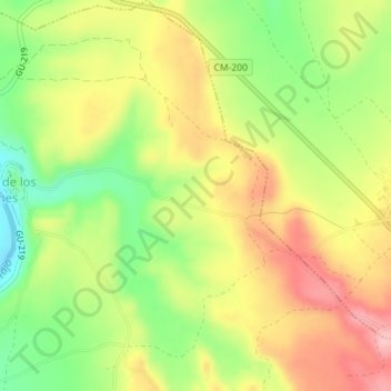 Mapa topográfico Cerro la Horca, altitud, relieve