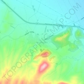 Mapa topográfico Neo Perivoli, altitud, relieve