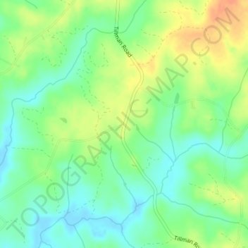 Mapa topográfico Cedar Grove, altitud, relieve