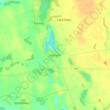 Mapa topográfico Lenz, altitud, relieve