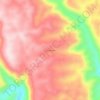 Mapa topográfico Los Olivos, altitud, relieve
