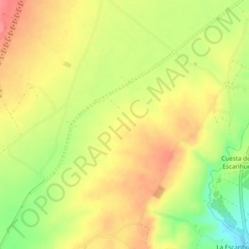 Mapa topográfico Molino de Viento, altitud, relieve