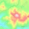 Mapa topográfico Cerro del Borrego, altitud, relieve