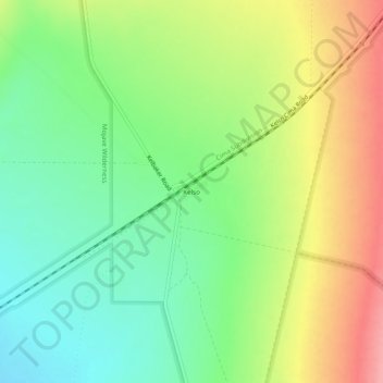 Mapa topográfico Kelso, altitud, relieve