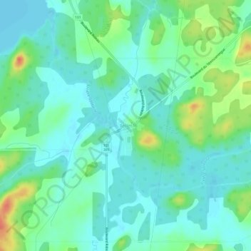 Mapa topográfico Rollet, altitud, relieve