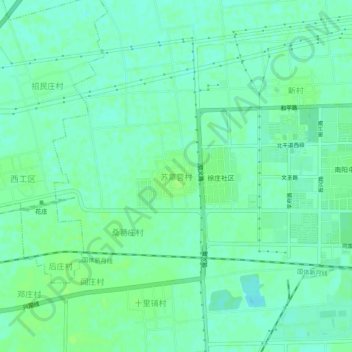 Mapa topográfico Suzhangyingcun, altitud, relieve