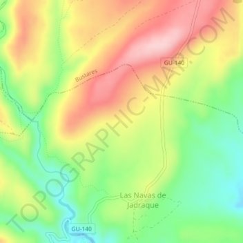 Mapa topográfico El Manzanillo, altitud, relieve