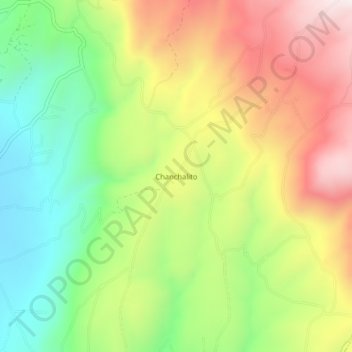 Mapa topográfico Chanchalito, altitud, relieve