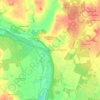 Mapa topográfico Le Port Albert, altitud, relieve
