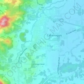 Mapa topográfico Zamora, altitud, relieve