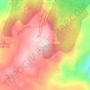 Mapa topográfico Cabeza de Manzaneda, altitud, relieve