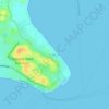 Mapa topográfico Teluk Air, altitud, relieve