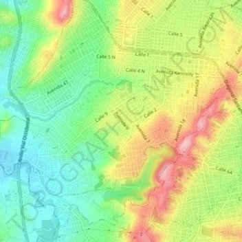 Mapa topográfico Niña Ceci, altitud, relieve