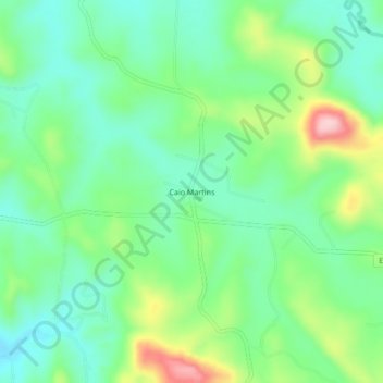 Mapa topográfico Caio Martins, altitud, relieve